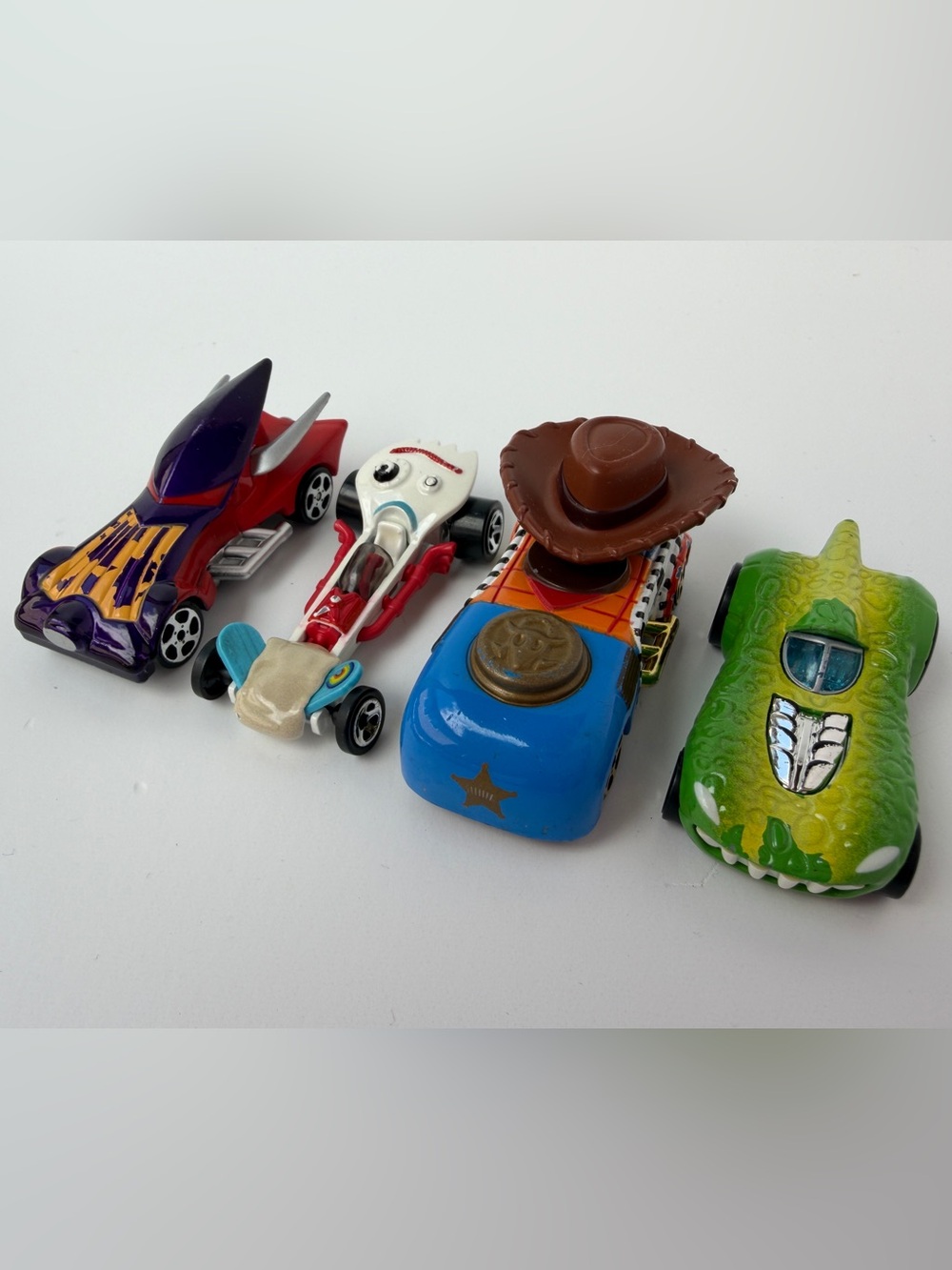 Toy Story Diecast Hot Wheels‎ Loose Lot Of 4 - Woody Rex Forky Zurg